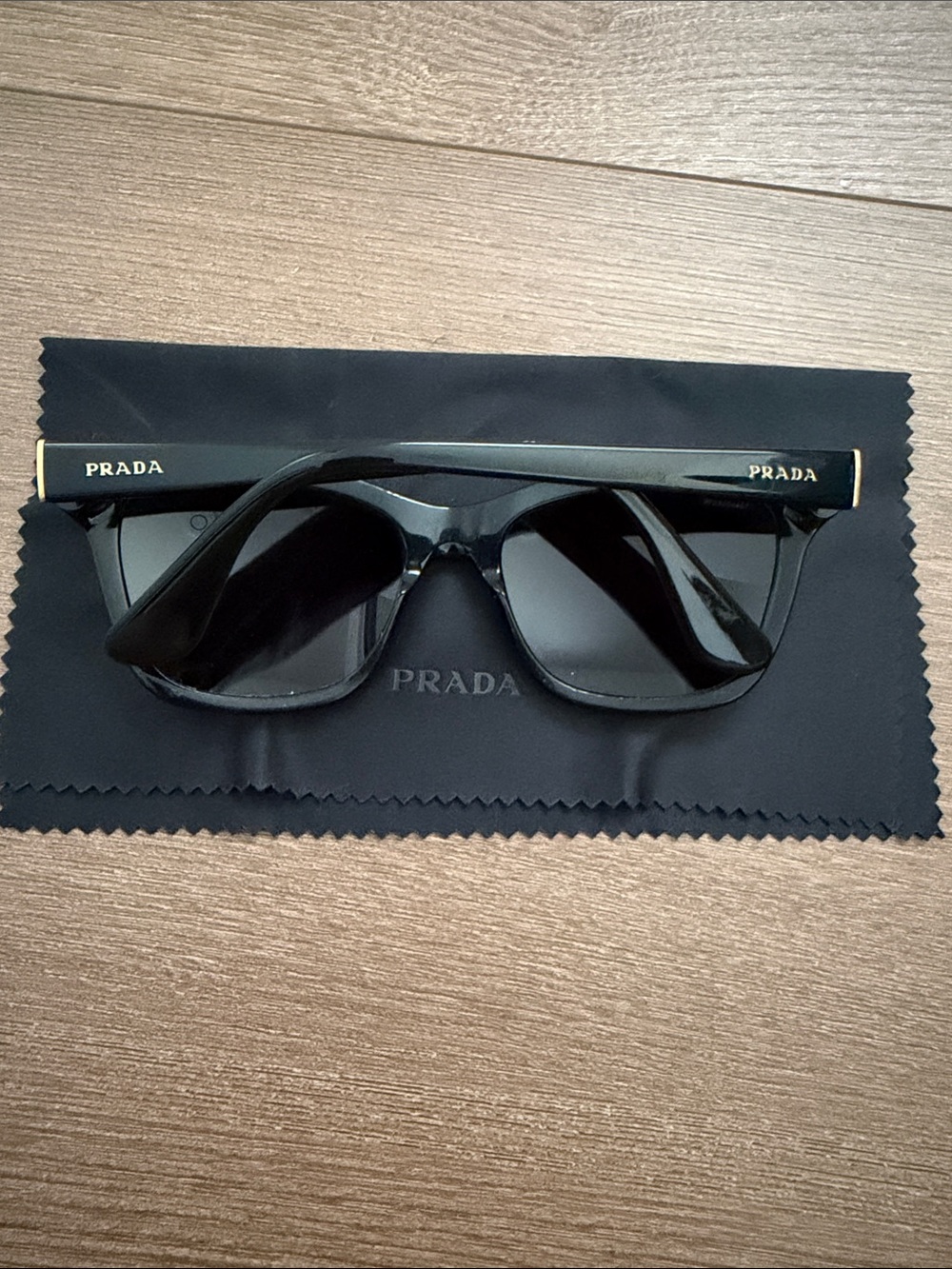 Prada Black Gloss Cat-Eye Sunglasses - Picture 2 of 8